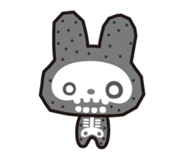 The skeleton bunny HONEUSA. sticker #4340754