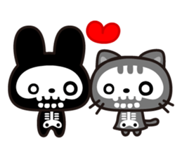 The skeleton bunny HONEUSA. sticker #4340775
