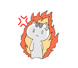 Bipolar disorder Cat Sticker 2 sticker #4341034