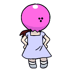 Pink Bowling Ball Girl
