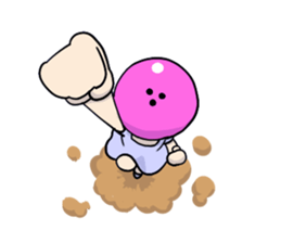 Pink Bowling Ball Girl sticker #4342035