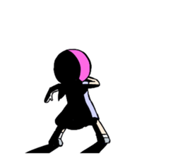 Pink Bowling Ball Girl sticker #4342036