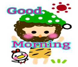 Everyday of small and cute primitive man sticker #4342618