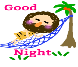 Everyday of small and cute primitive man sticker #4342619