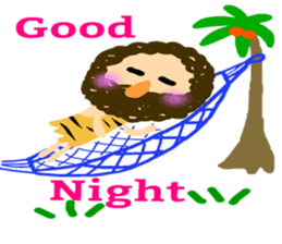 Everyday of small and cute primitive man sticker #4342619