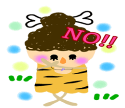 Everyday of small and cute primitive man sticker #4342622