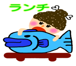 Everyday of small and cute primitive man sticker #4342624