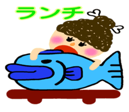 Everyday of small and cute primitive man sticker #4342624