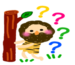 Everyday of small and cute primitive man sticker #4342637