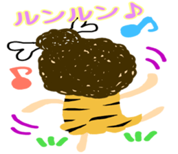 Everyday of small and cute primitive man sticker #4342646