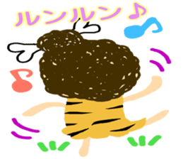 Everyday of small and cute primitive man sticker #4342646