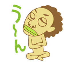 This is a colorful alien sticker #4342715