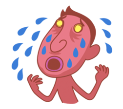 This is a colorful alien sticker #4342716