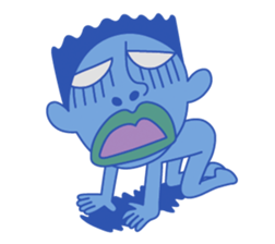 This is a colorful alien sticker #4342719