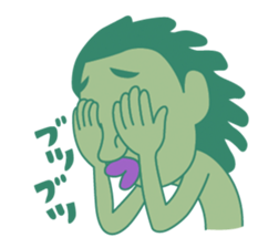 This is a colorful alien sticker #4342722