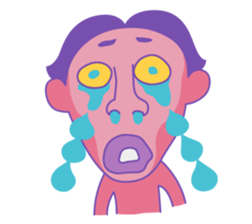 This is a colorful alien sticker #4342724