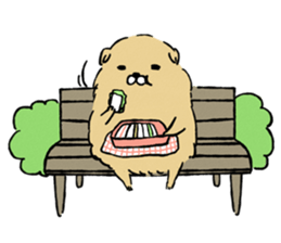 Soft and fluffy dog pu-chan! Part3 sticker #4343067