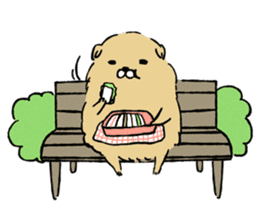 Soft and fluffy dog pu-chan! Part3 sticker #4343067