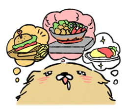 Soft and fluffy dog pu-chan! Part3 sticker #4343071