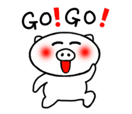 White pig Sticker 3 sticker #4343547