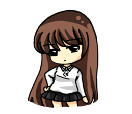 Haruko female students Everyday life sticker #4343783