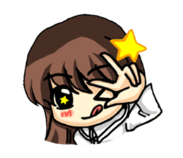 Haruko female students Everyday life sticker #4343787