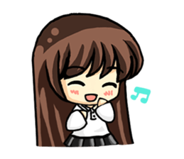 Haruko female students Everyday life sticker #4343794