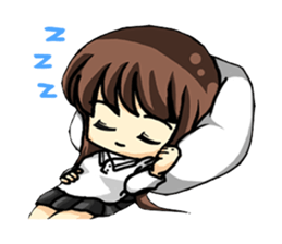 Haruko female students Everyday life sticker #4343798