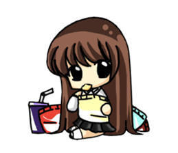 Haruko female students Everyday life sticker #4343799