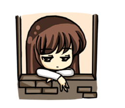 Haruko female students Everyday life sticker #4343804