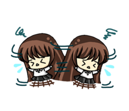 Haruko female students Everyday life sticker #4343805