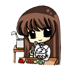Haruko female students Everyday life sticker #4343810