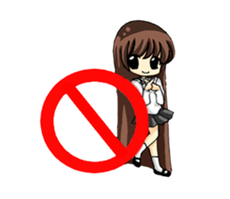 Haruko female students Everyday life sticker #4343813
