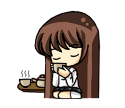 Haruko female students Everyday life sticker #4343815