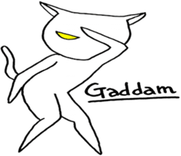 ANGRY CAT W sticker #4343957