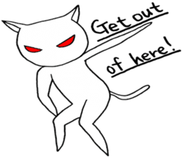 ANGRY CAT W sticker #4343962