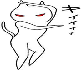 ANGRY CAT W sticker #4343970