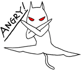 ANGRY CAT W sticker #4343971