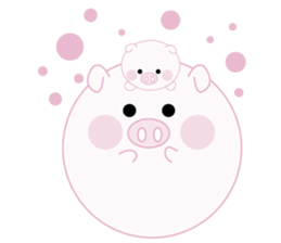 Lovely manmaru pig sticker #4345217