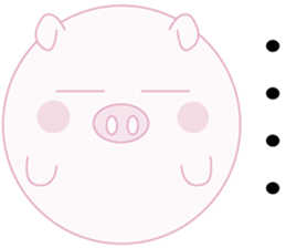 Lovely manmaru pig sticker #4345232