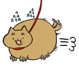 The round, cute animal sticker #4347103