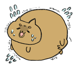 The round, cute animal sticker #4347104