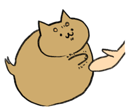 The round, cute animal sticker #4347105