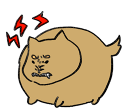 The round, cute animal sticker #4347106