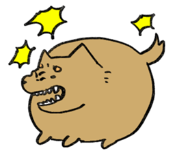 The round, cute animal sticker #4347107