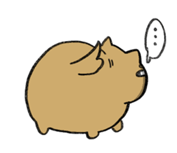 The round, cute animal sticker #4347109