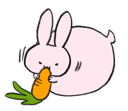 The round, cute animal sticker #4347110