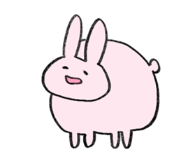 The round, cute animal sticker #4347115