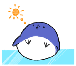 The round, cute animal sticker #4347122