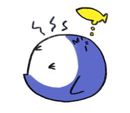 The round, cute animal sticker #4347126